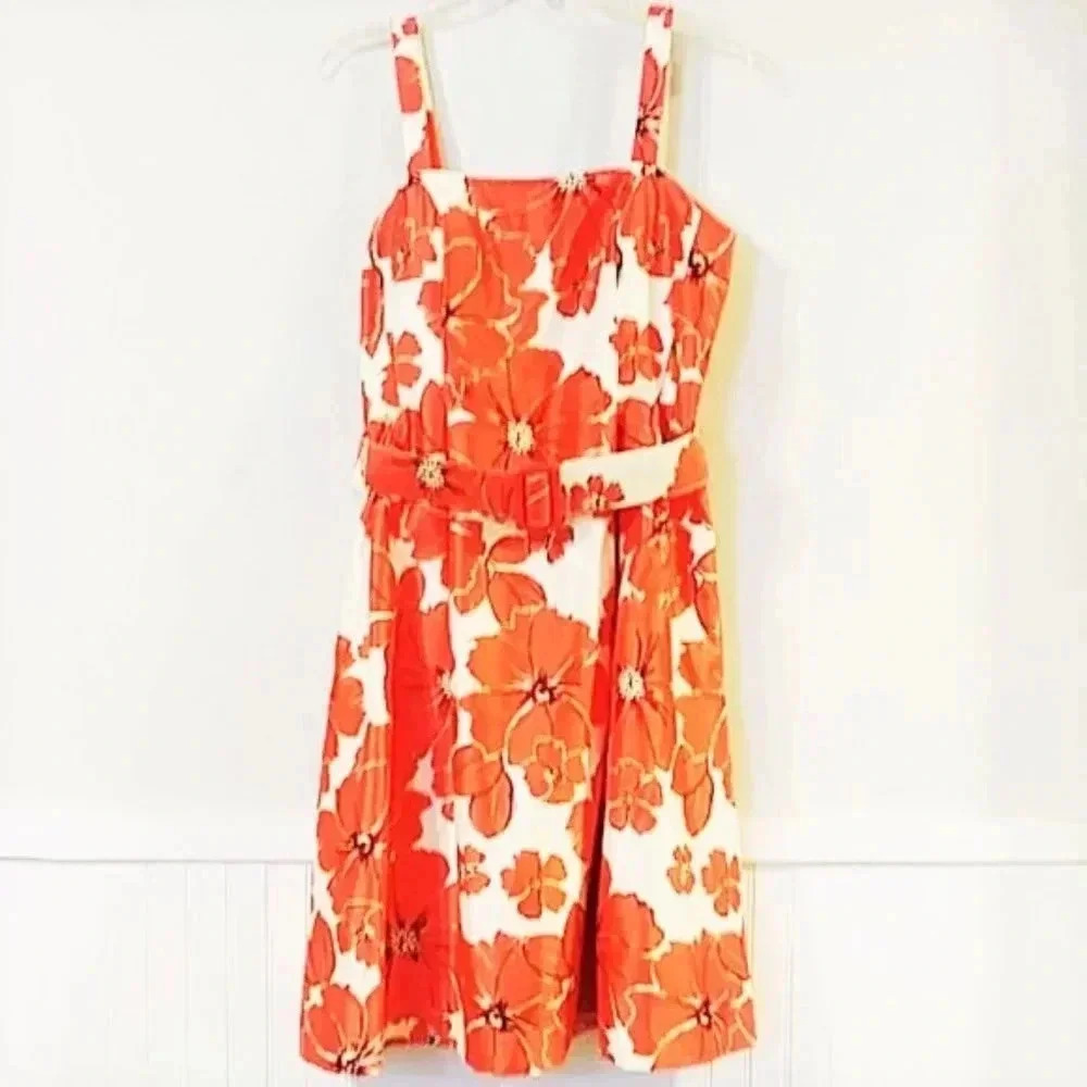 Jessica‎ Howard  Belted Pink Gloral Dress